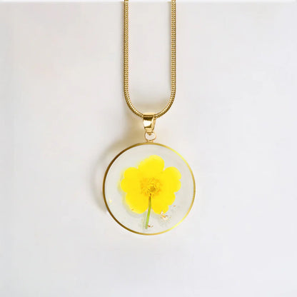 Mint & Lily Pressed Birth Flower Necklace