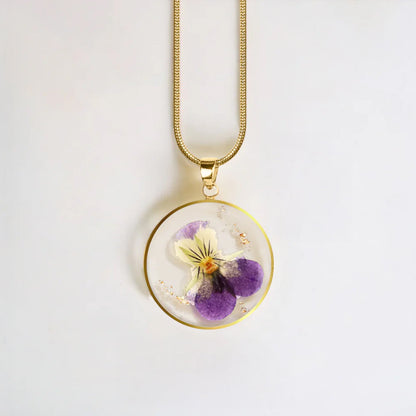 Mint & Lily Pressed Birth Flower Necklace