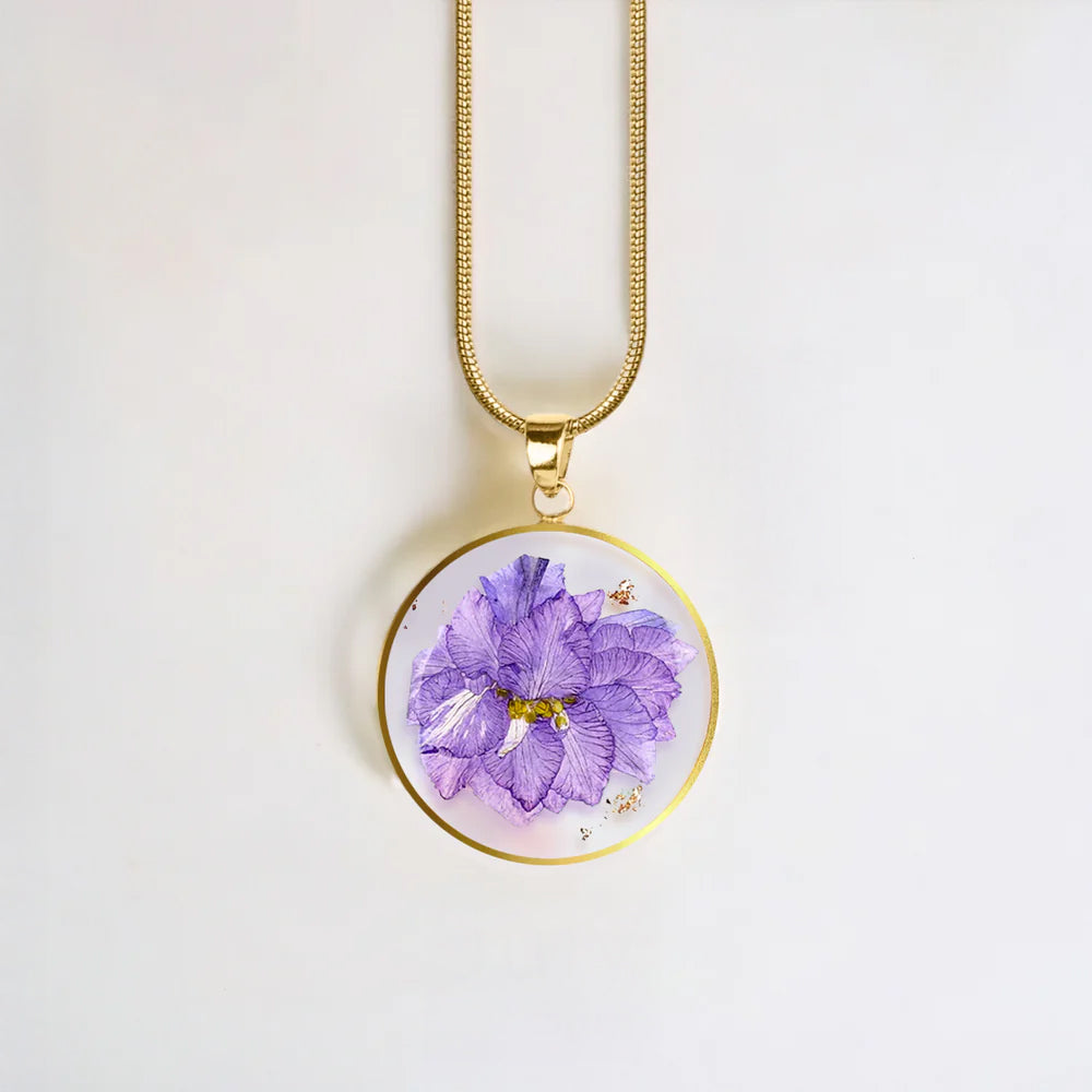 Mint & Lily Pressed Birth Flower Necklace