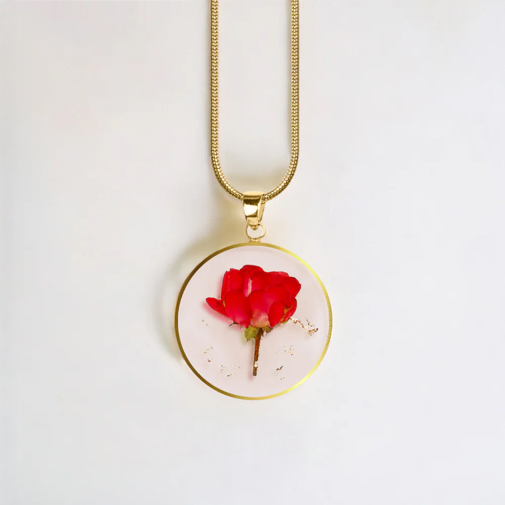 Mint & Lily Pressed Birth Flower Necklace