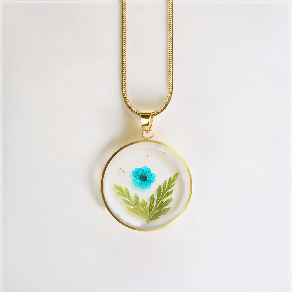 Mint & Lily Pressed Birth Flower Necklace