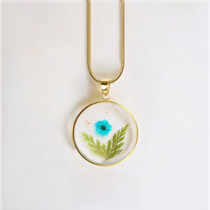 Mint & Lily Pressed Birth Flower Necklace