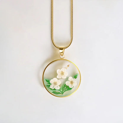 Mint & Lily Pressed Birth Flower Necklace