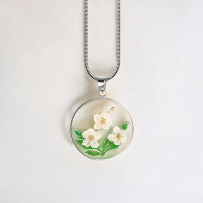 Mint & Lily Pressed Birth Flower Necklace