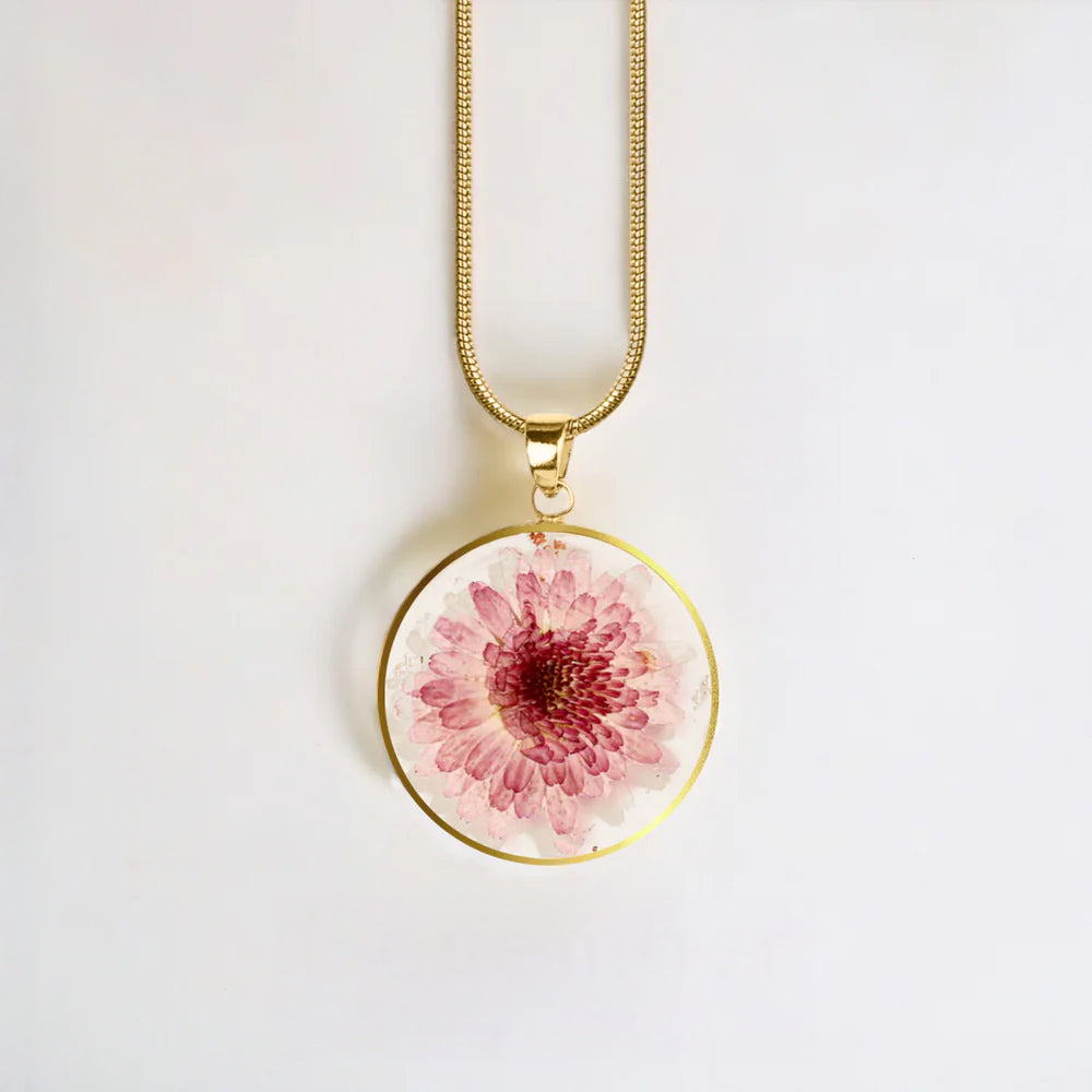 Mint & Lily Pressed Birth Flower Necklace
