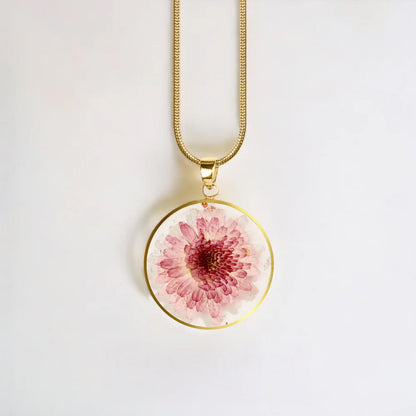 Mint & Lily Pressed Birth Flower Necklace