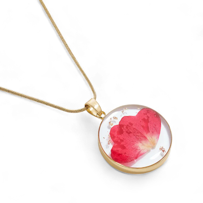 Mint & Lily Pressed Birth Flower Necklace