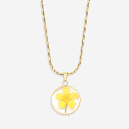 Mint & Lily Pressed Birth Flower Necklace