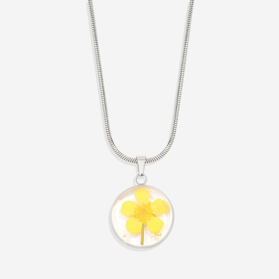 Mint & Lily Pressed Birth Flower Necklace