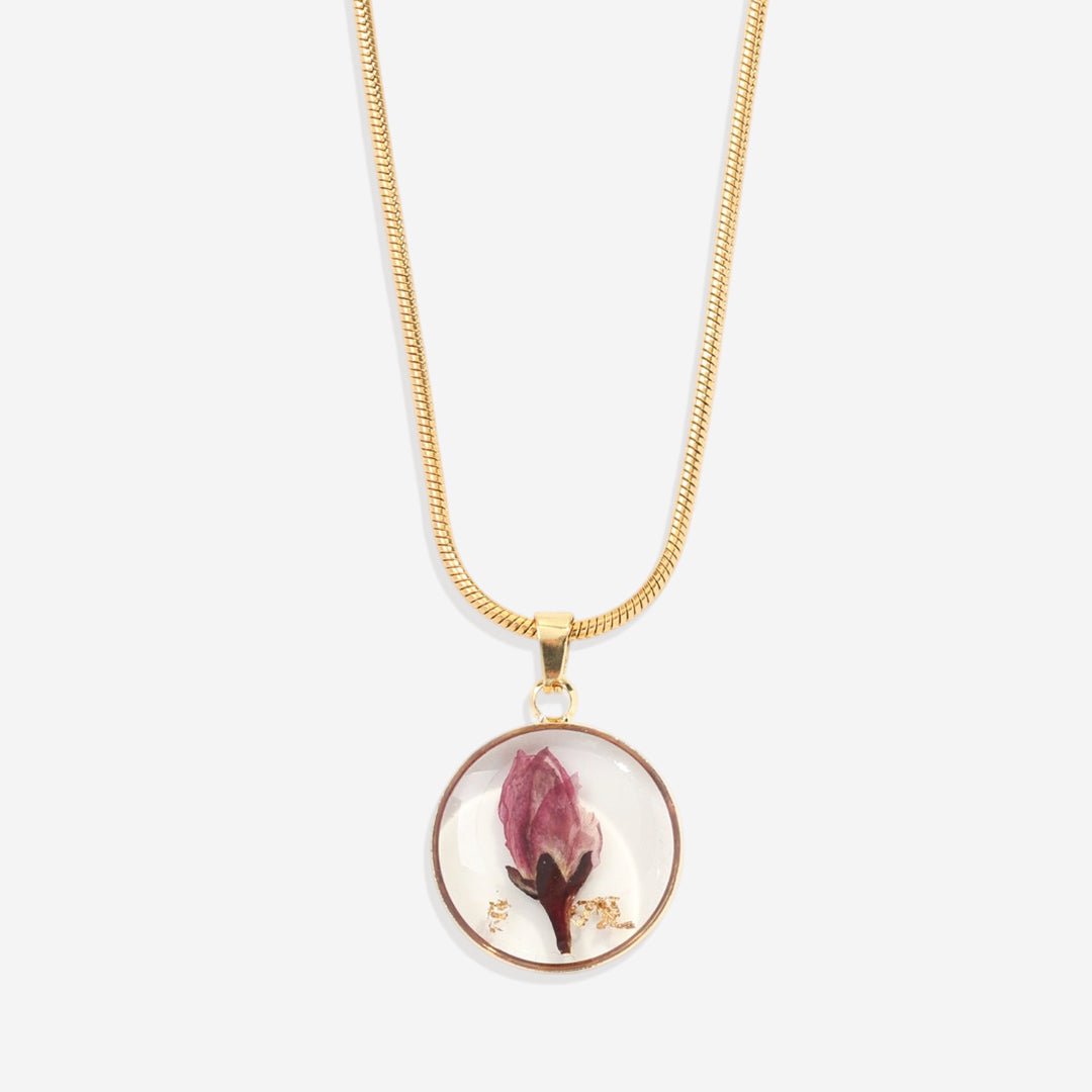 Mint & Lily Pressed Birth Flower Necklace
