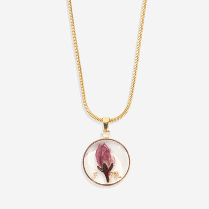 Mint & Lily Pressed Birth Flower Necklace