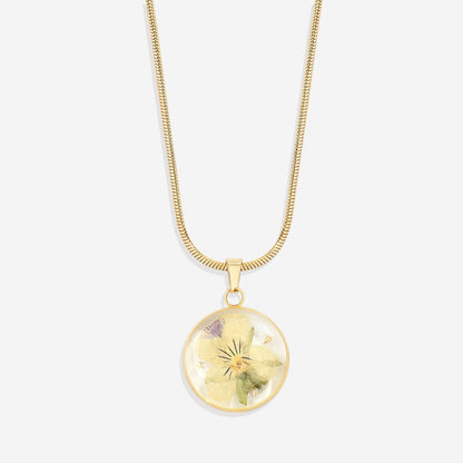 Mint & Lily Pressed Birth Flower Necklace