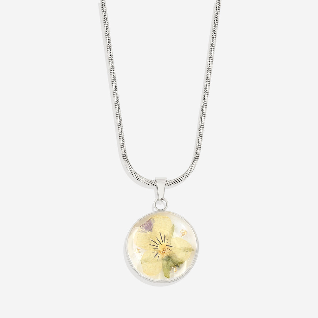 Mint & Lily Pressed Birth Flower Necklace