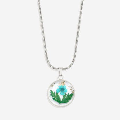 Mint & Lily Pressed Birth Flower Necklace