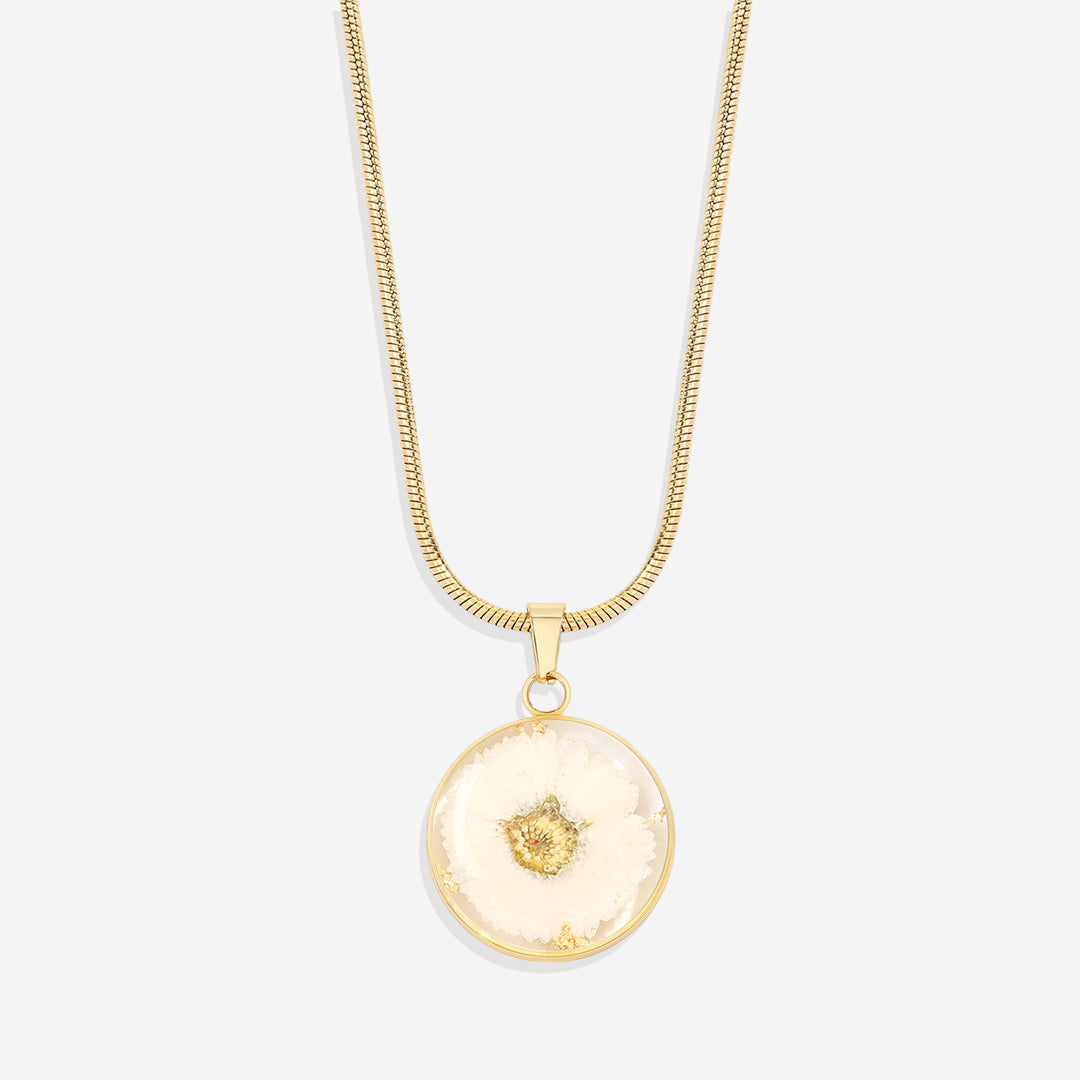 Mint & Lily Pressed Birth Flower Necklace