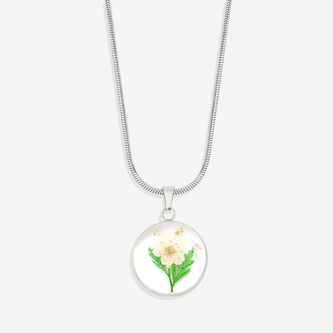 Mint & Lily Pressed Birth Flower Necklace
