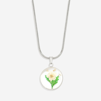 Mint & Lily Pressed Birth Flower Necklace