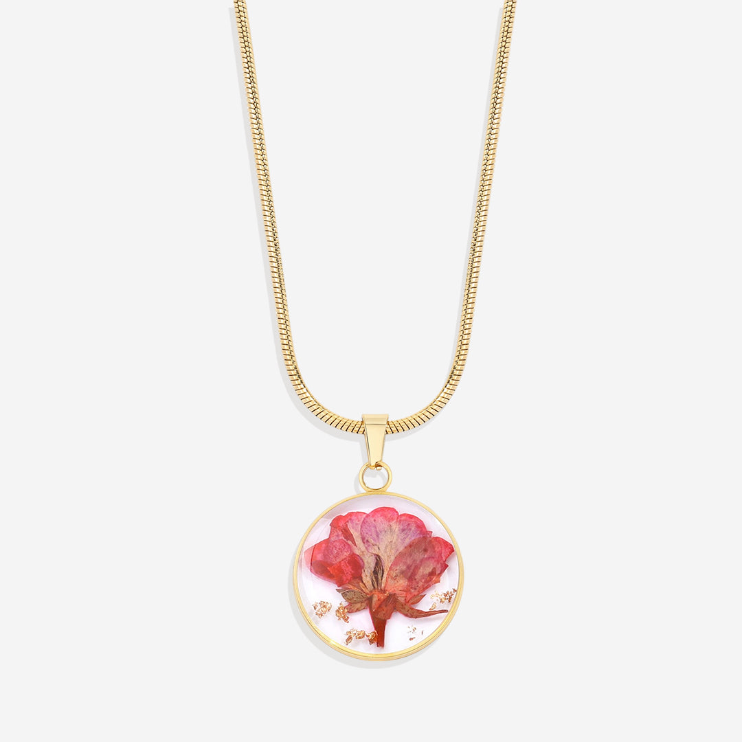 Mint & Lily Pressed Birth Flower Necklace