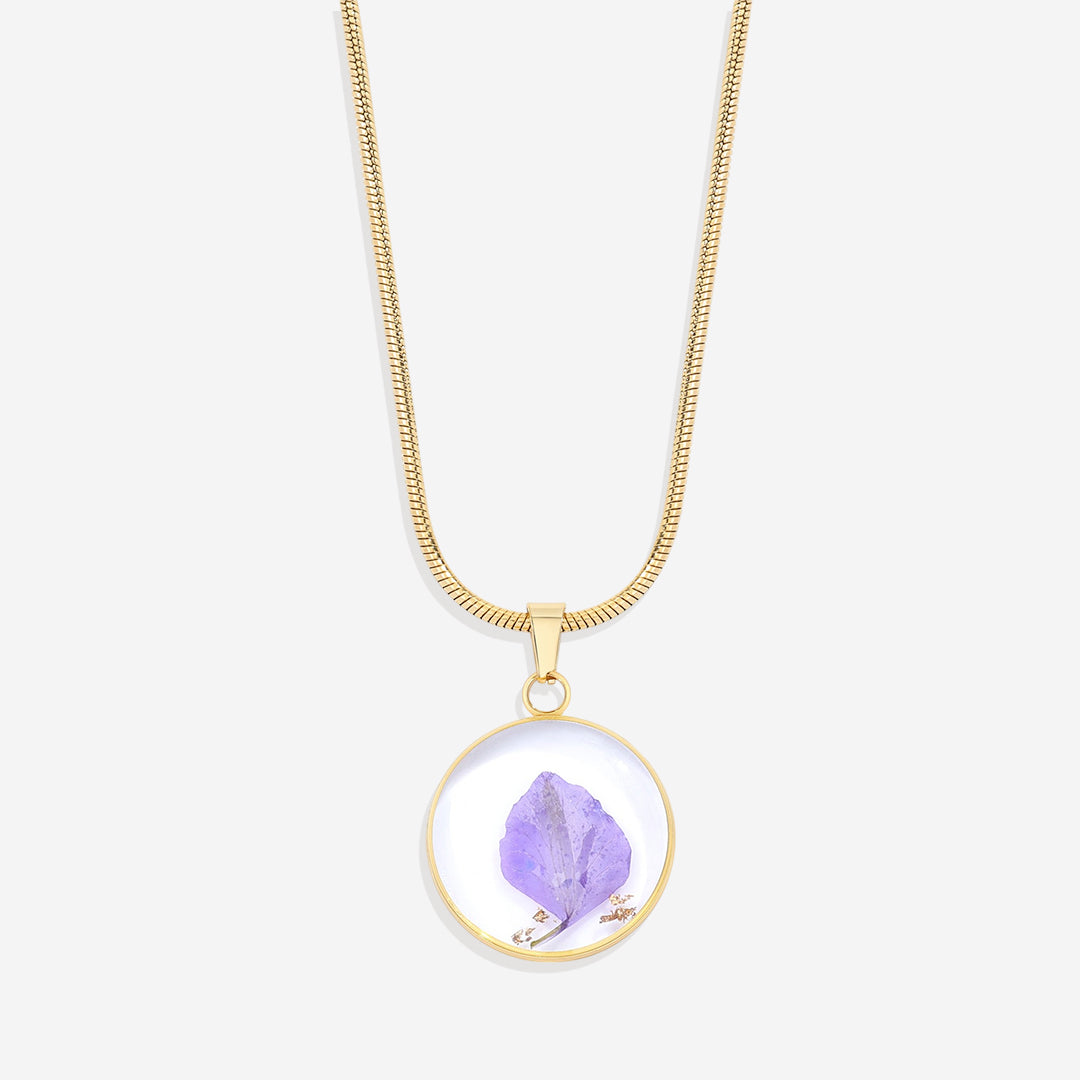 Mint & Lily Pressed Birth Flower Necklace