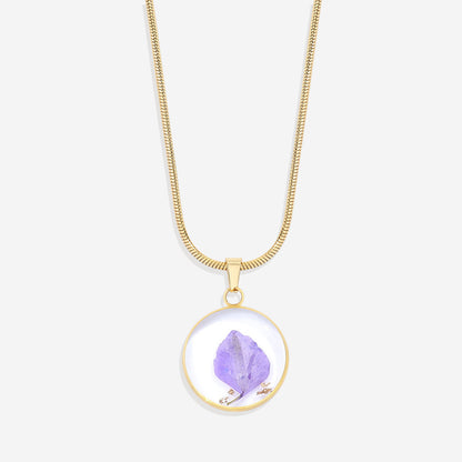 Mint & Lily Pressed Birth Flower Necklace