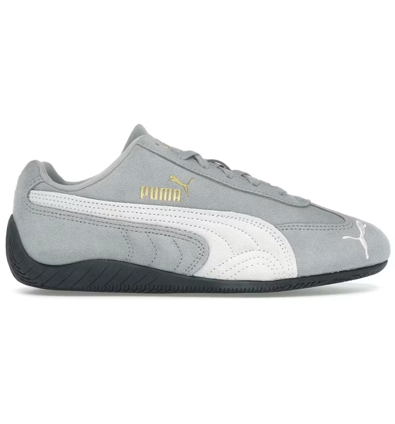 PUMA Speedcat OG Mens Sneakers — Cool Mid Gray/PUMA White Suede Low-Top
