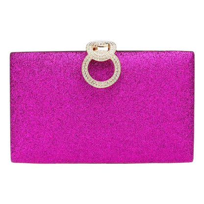 Shimmery Evening Clutch Crossbody Bag