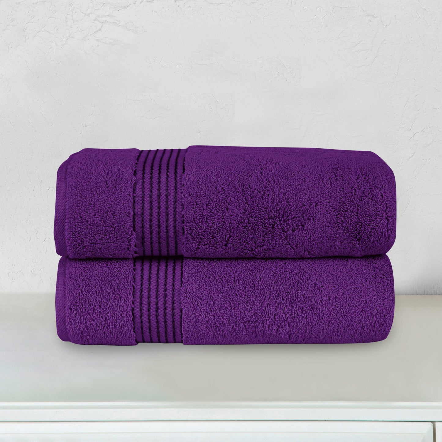 Elegant Comfort 2 Pack Premium Turkish Cotton Bath Towel Set, 27 x 54 inch