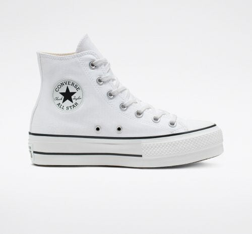 Converse Chuck Taylor All Star Lift Women's Platform High-Top Sneakers — White/Black Canvas