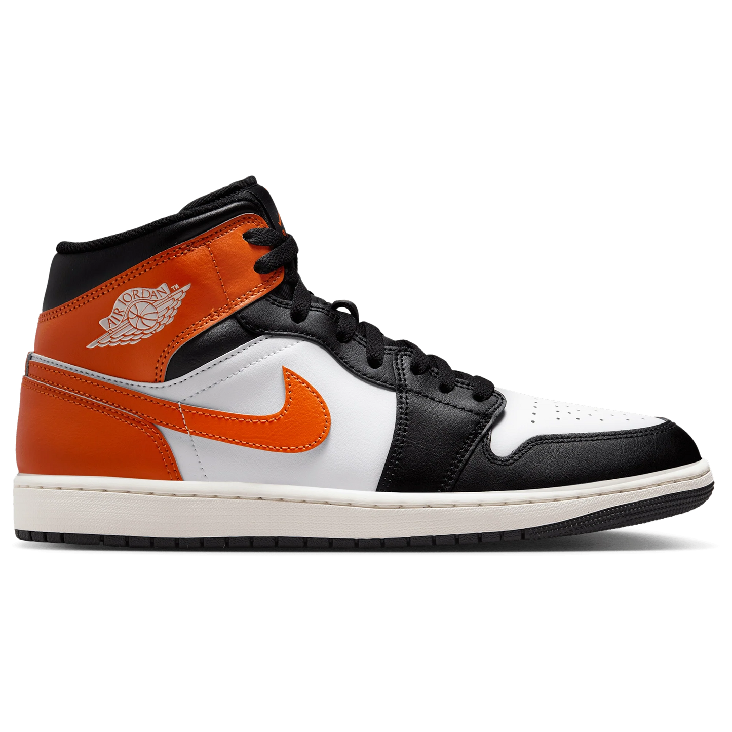 Air Jordan Men's Retro 1 Mid 'Black Toe Starfish'