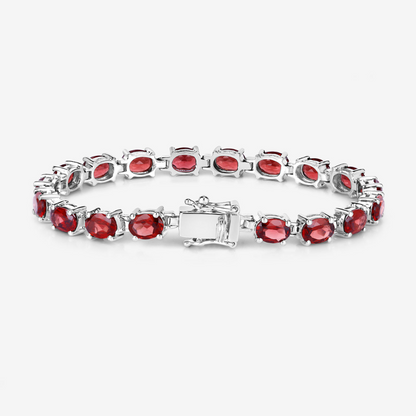 Natural Garnet Tennis Bracelet