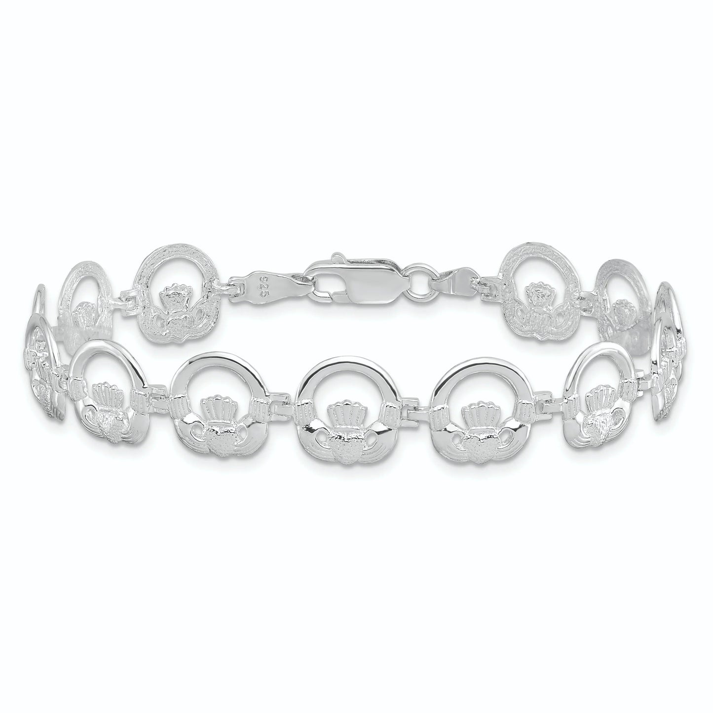 Sterling Silver Claddagh Circle Bracelet