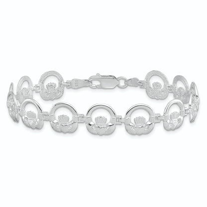 Sterling Silver Claddagh Circle Bracelet