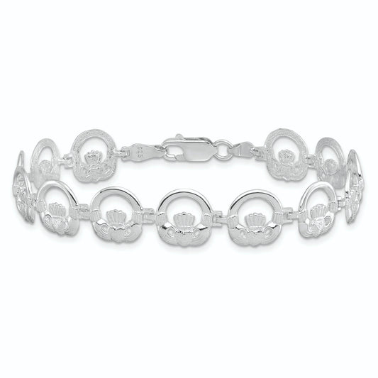Sterling Silver Claddagh Circle Bracelet
