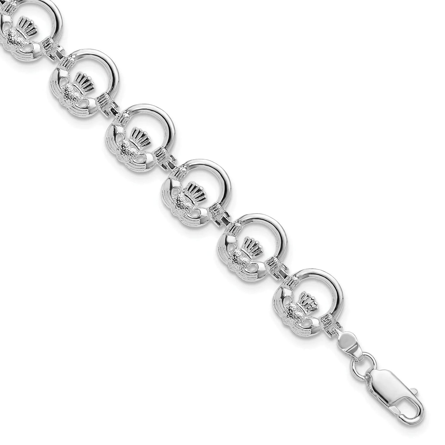 Sterling Silver Claddagh Circle Bracelet