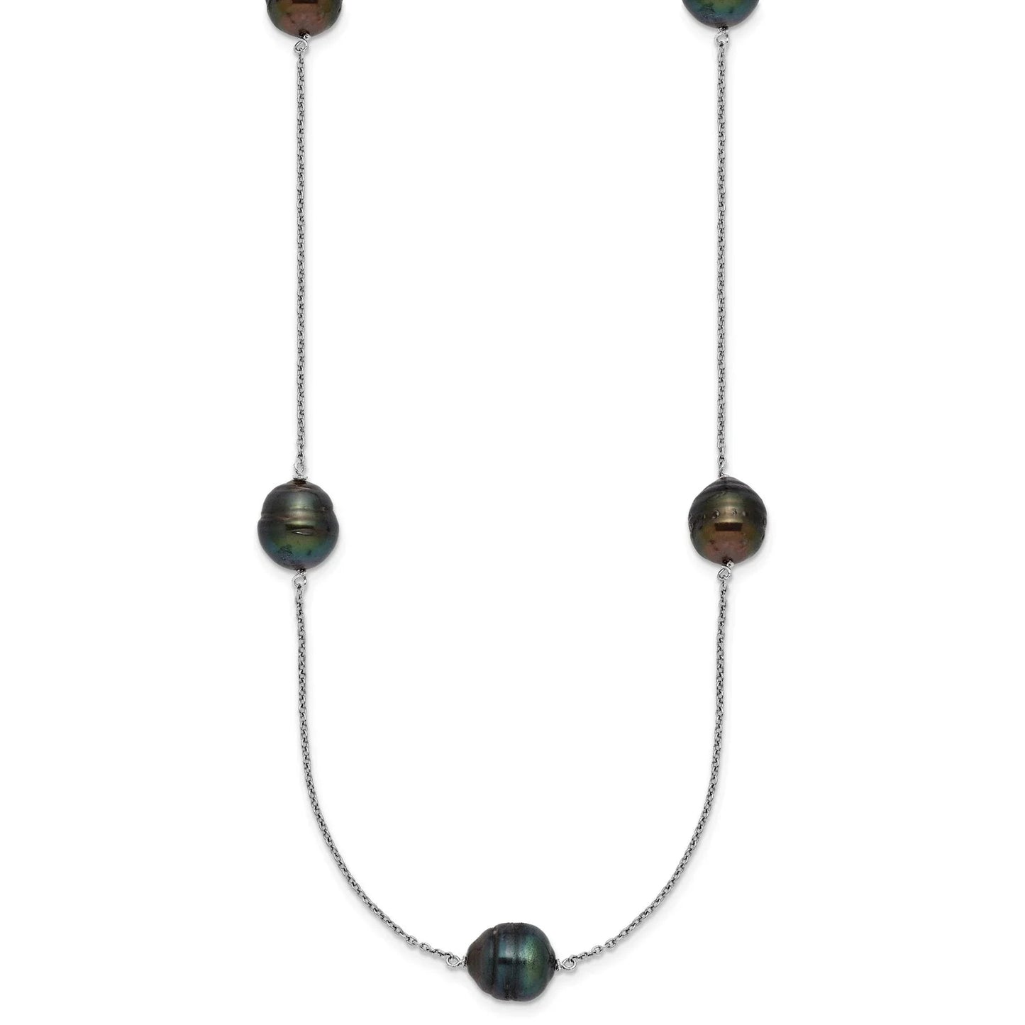 Black Tahitian Pearl By The Yard Necklace