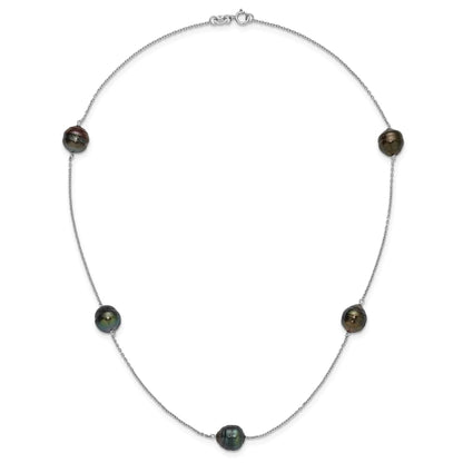 Black Tahitian Pearl By The Yard Necklace