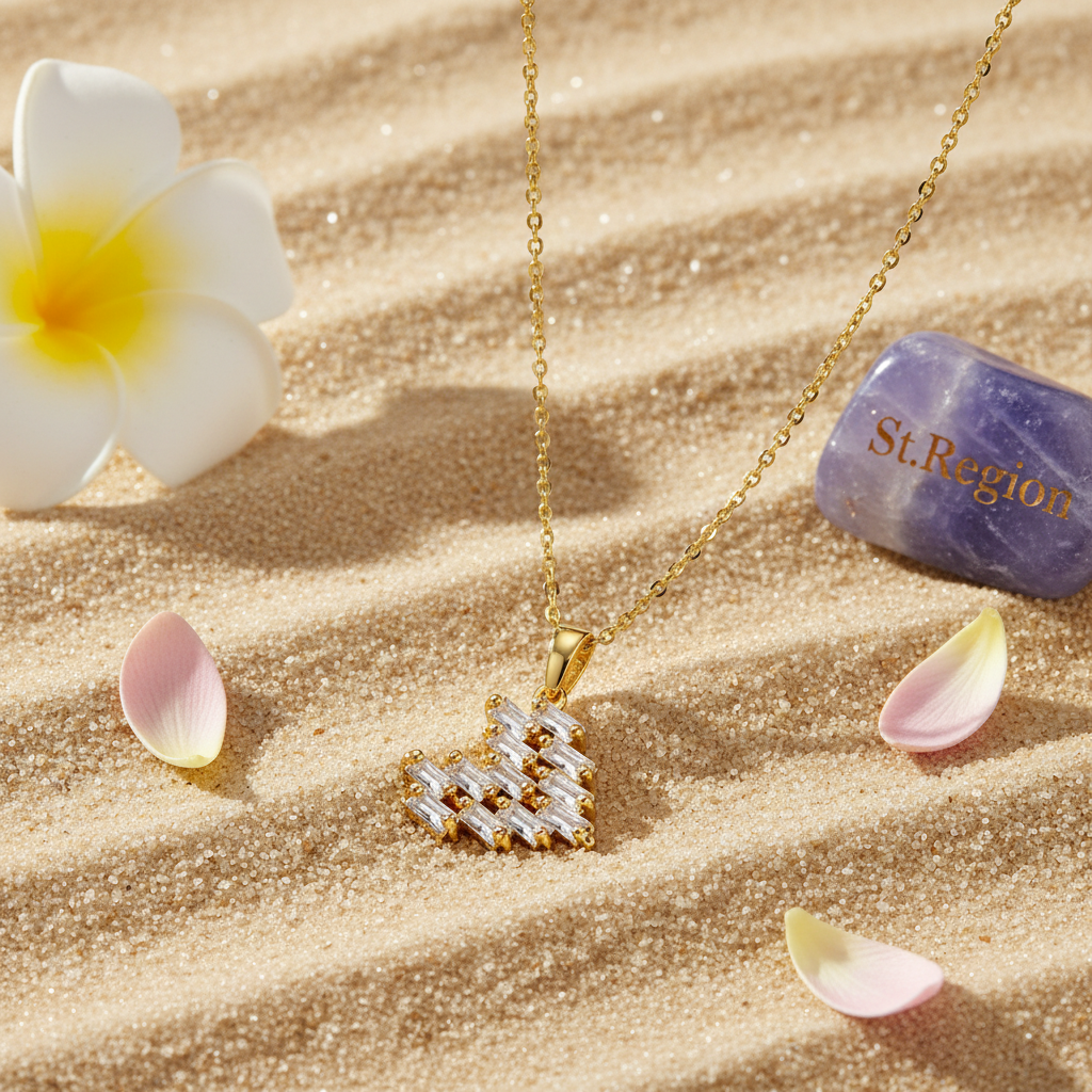 Crystal & Goldtone Heart Pendant Necklace