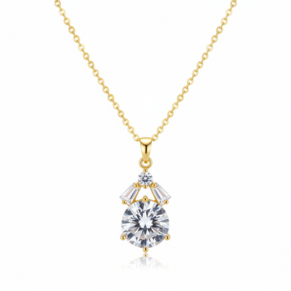 Crystal & Cubic Zirconia Geo Pendant