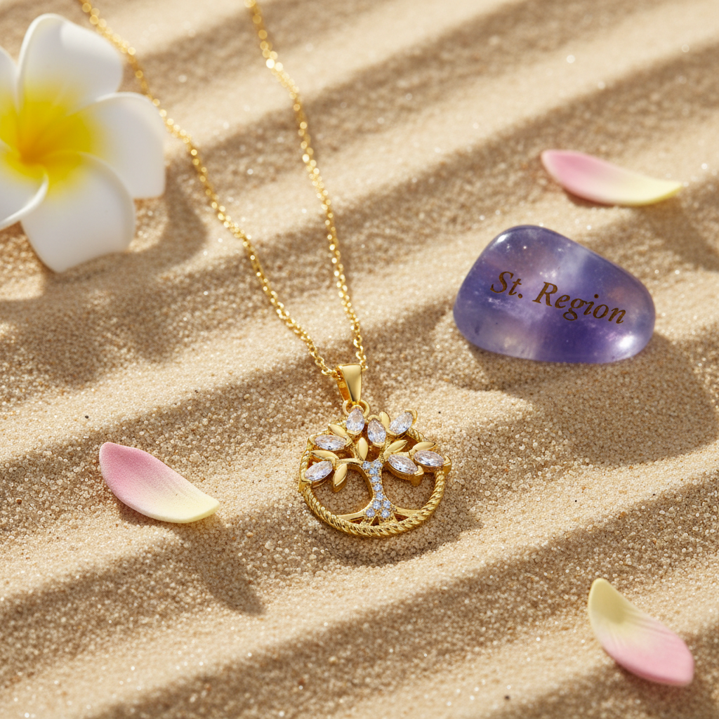 Crystal & Cubic Zirconia Goldtone Tree Pendant Necklace