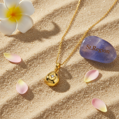 Cubic Zirconia & Goldtone Drop Pendant Necklace