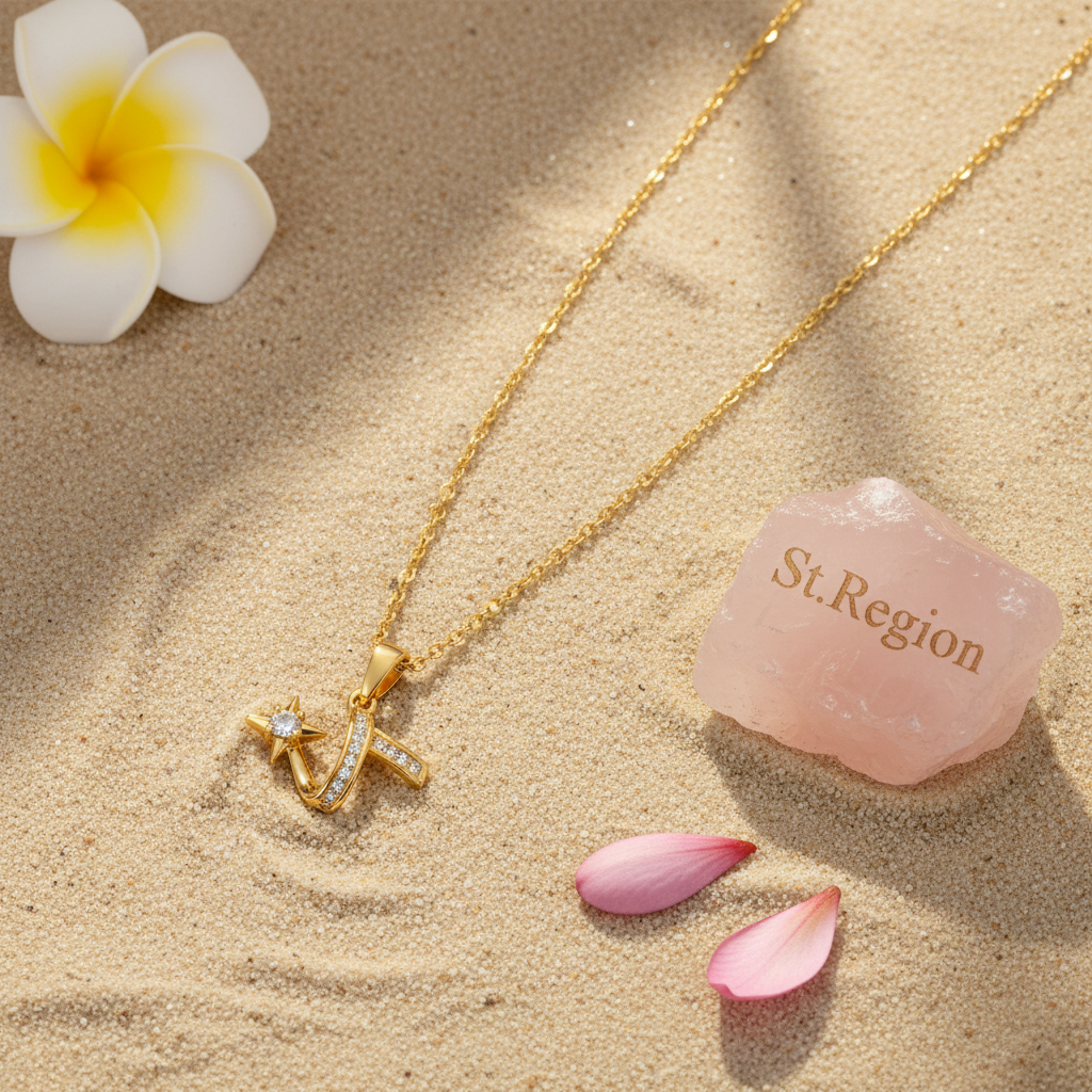 Cubic Zirconia & Goldtone Shooting Star Pendant Necklace