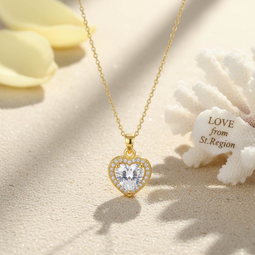Crystal & Cubic Zirconia Goldtone Heart Pendant Necklace