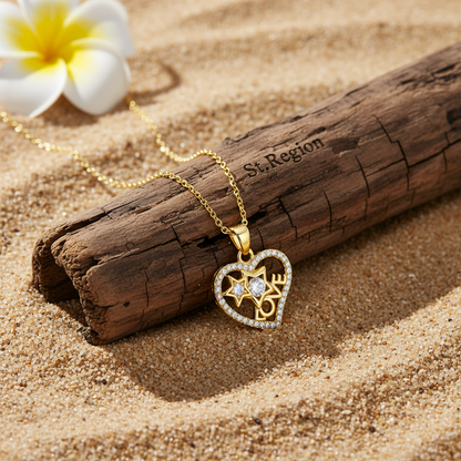 Crystal & Cubic Zirconia Goldtone 'Love' Heart Pendant Necklace