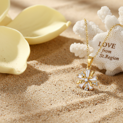 Crystal & Cubic Zirconia Floral Pendant Necklace