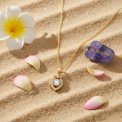 Crystal & Cubic Zirconia Eye Pendant Necklace