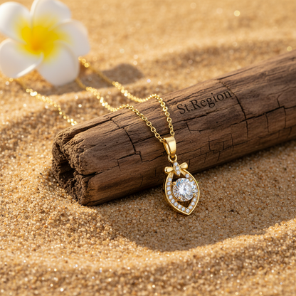 Crystal & Cubic Zirconia Eye Pendant Necklace