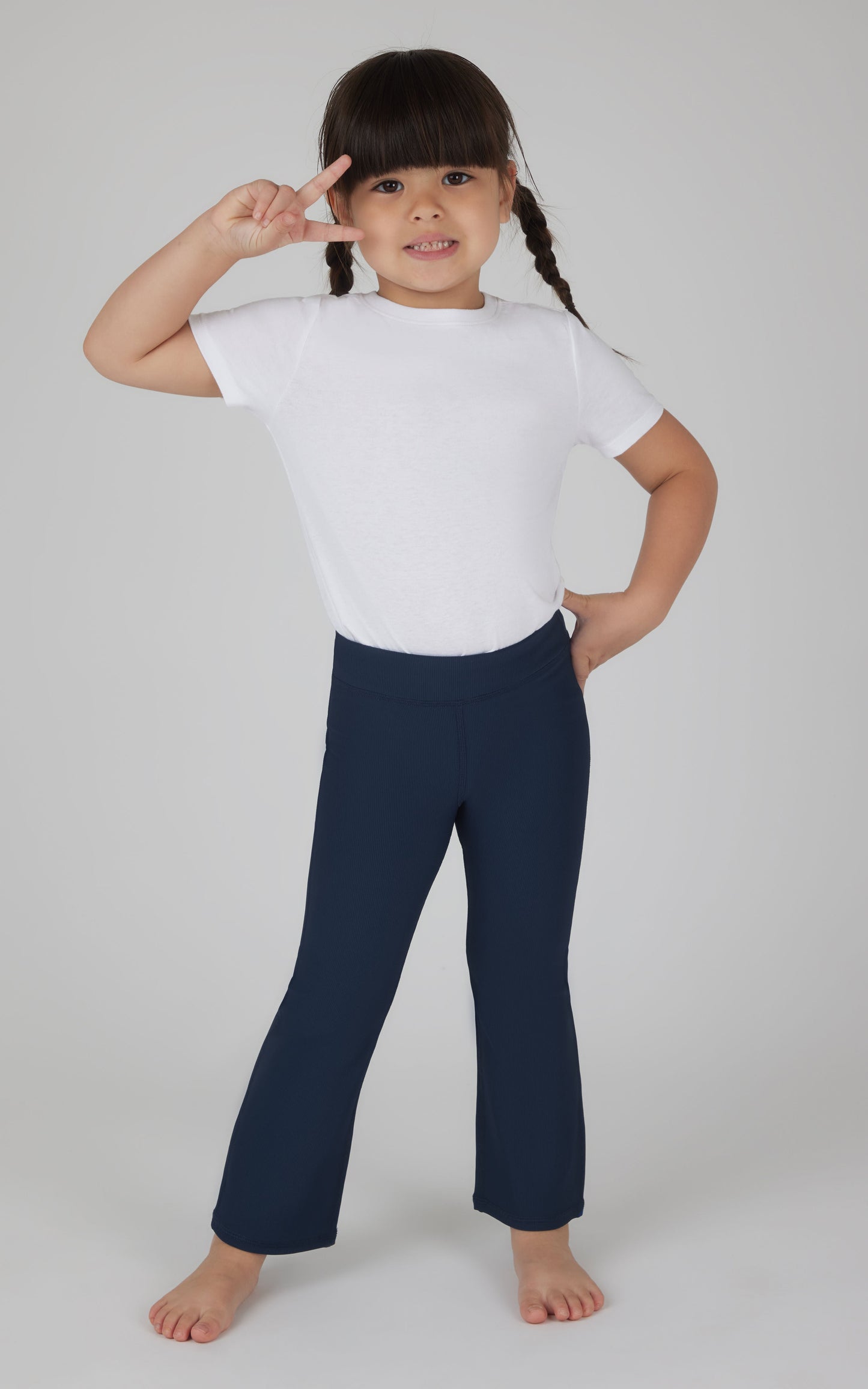 Toddler Girls 2 PK Ribbed Flared Pant