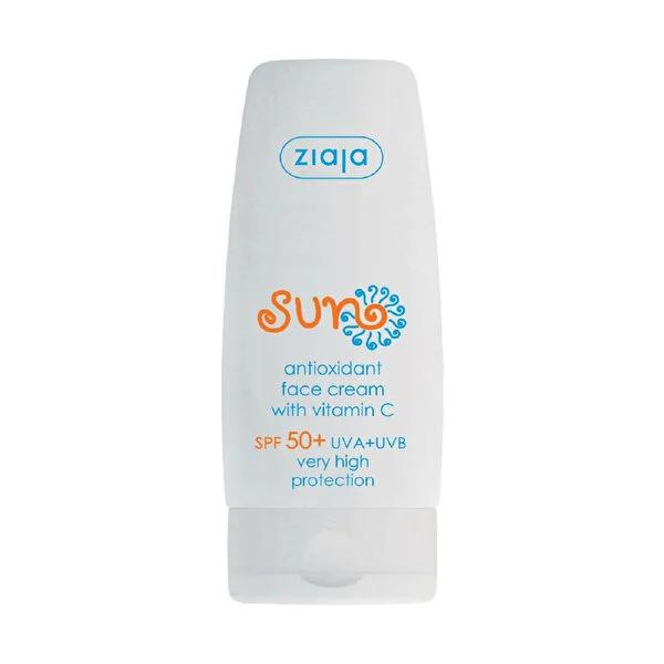 Ziaja Antioxidant Face Cream with SPF 50+ and Vitamin C - Moisturizing Sun Protection for Healthy Skin
