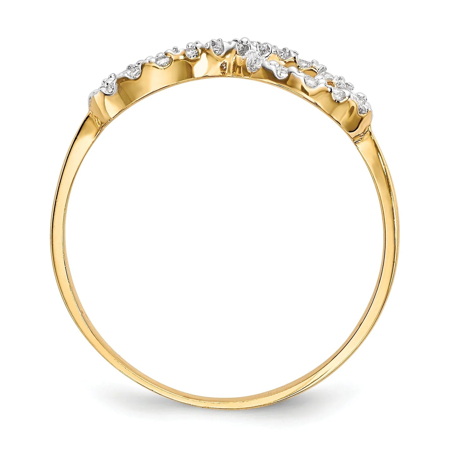 14k Cubic Zirconia Infinity Symbol Ring