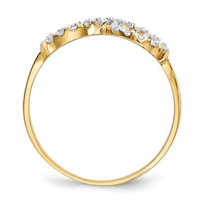 14k Cubic Zirconia Infinity Symbol Ring